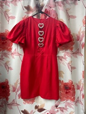 Short red Valentines Day dress
